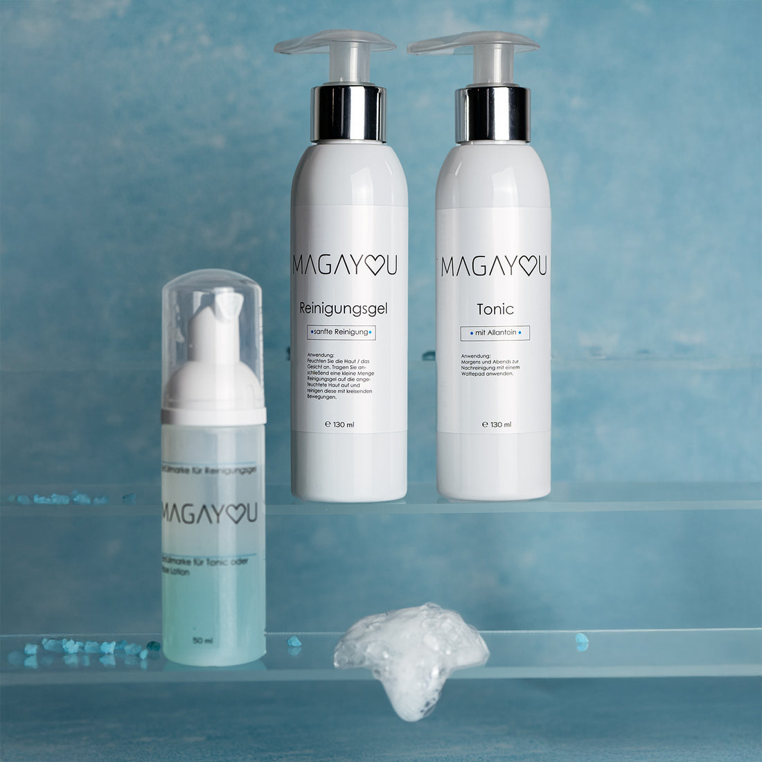 Magayou Set 2 (Schaum Mischflasche + Reinigungsgel + Tonic)